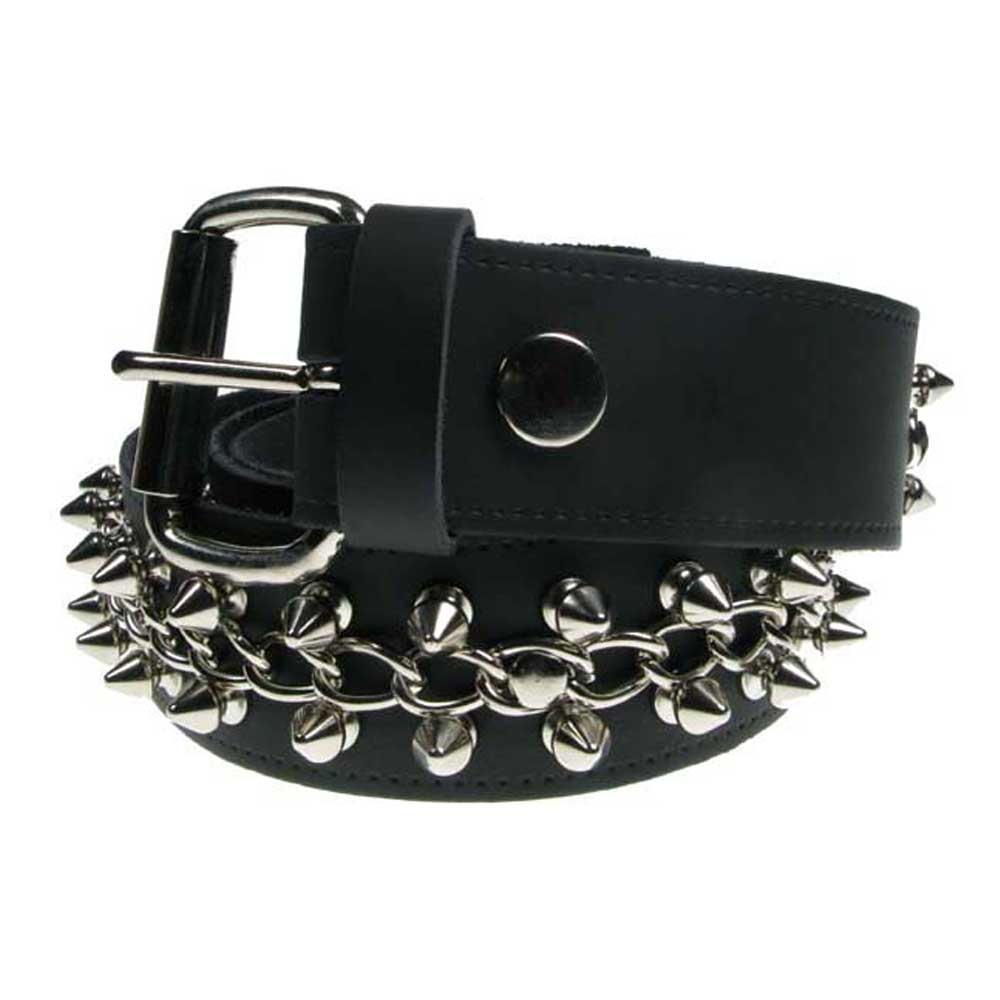 Bullet 69 - 2 row spike with chain Ceinture - Noir